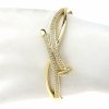 1266 Bransoletka złota elegancka 6cm pozłacana 14k bangla Xuping
